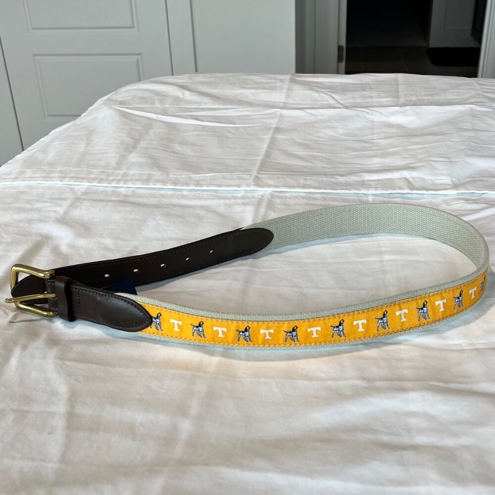 Vineyard Vines University of Tennessee Leather and Fabric Woven Belt - Picture 3 of 5